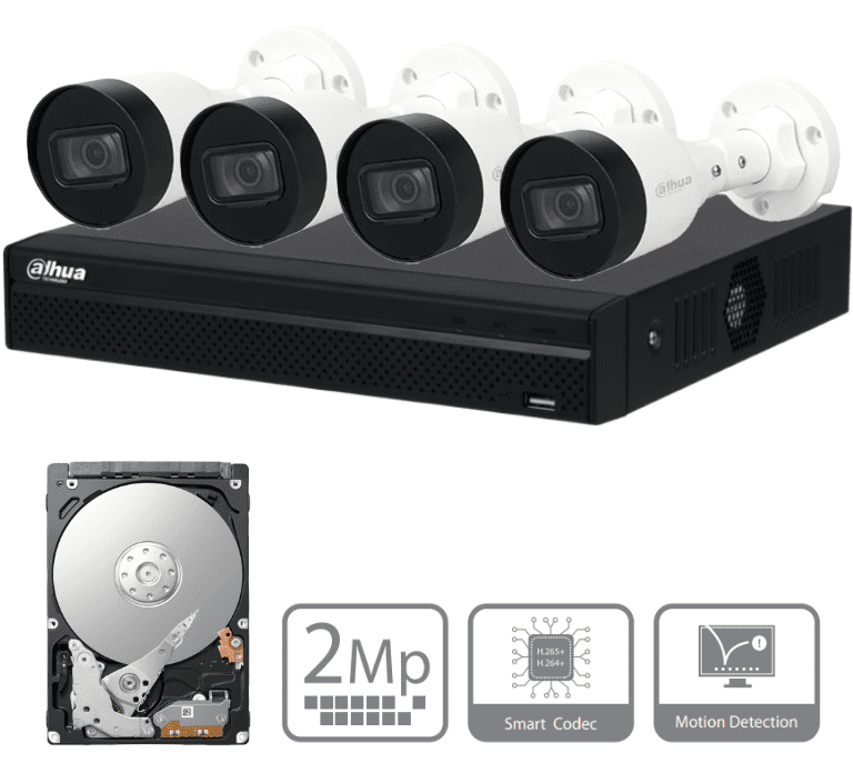 KIT IP 2MP 4CH DAHUA DH-KIT/NVR1104HS